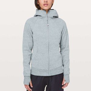 Lululemon Scuba Hoodie *Light Cotton Fleece Heathered Silver Lake Slub Size 8